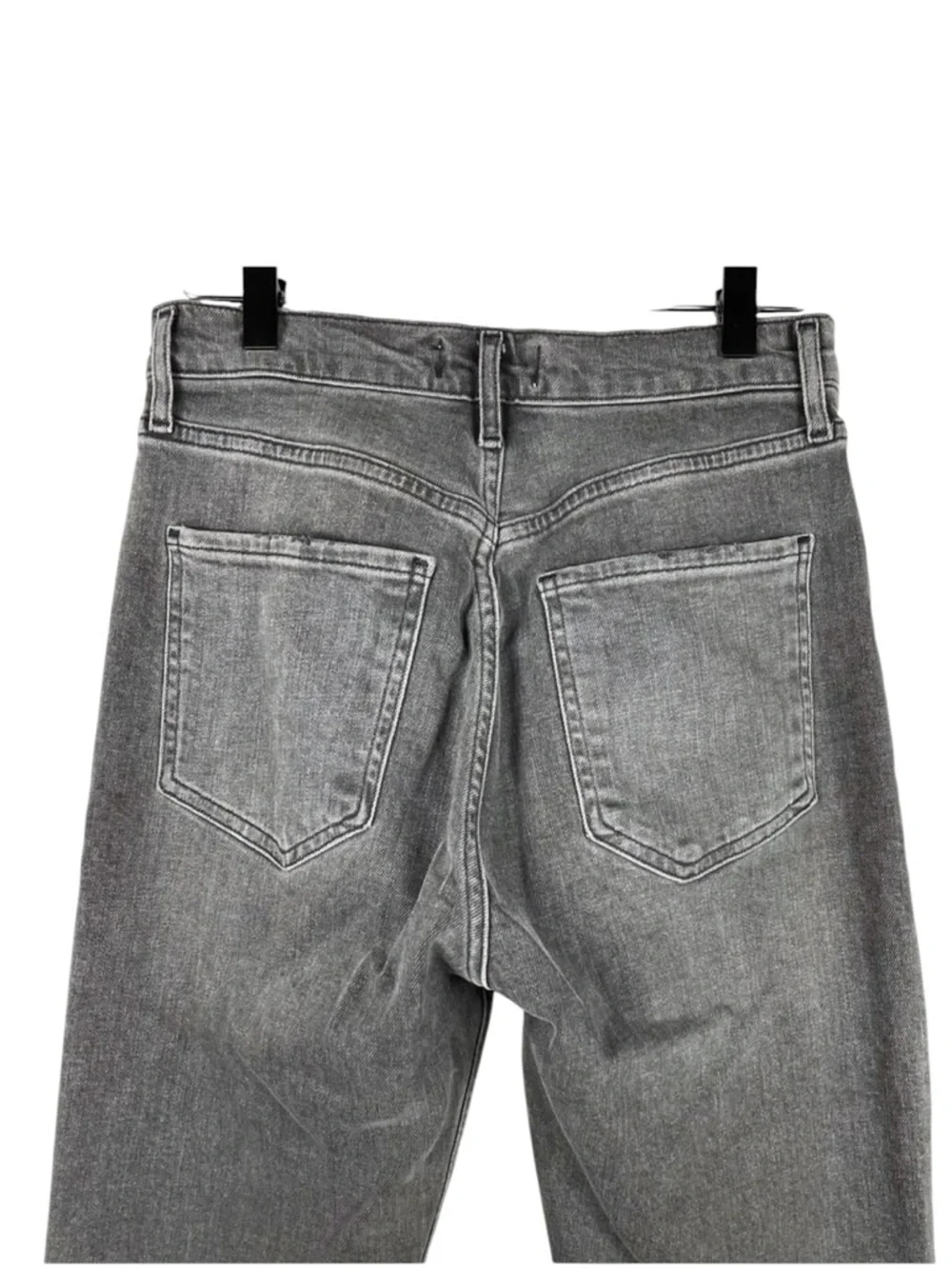 Agolde Riley Jeans Gray Button Fly Ankle Cropped High Rise Straight
Leg Sz 28 - Picture 6 of 7